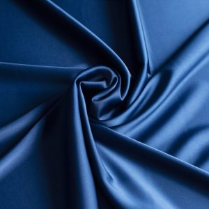 Crepé satén espandex azulada