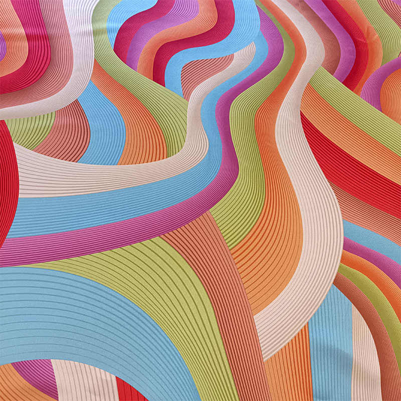 Satén estampado multicolor - Imagen 3