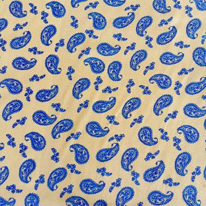 Tela viscosa cachemir beige/azul